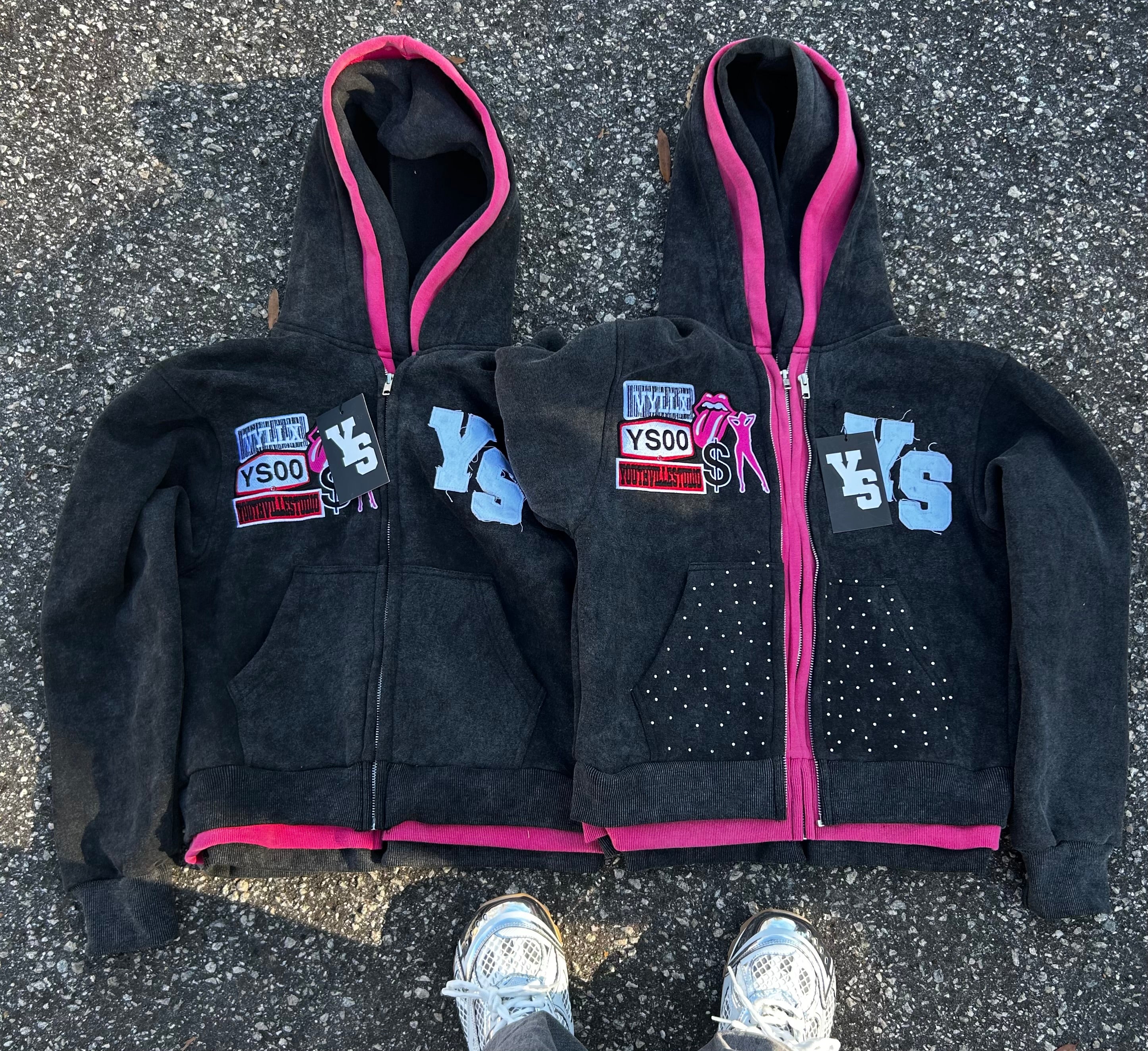 Pink Tripled Layer w Rhinestones